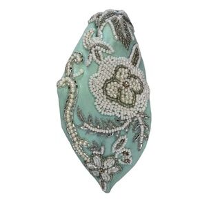 217. NEW The Moonlight Mint Flower Beaded Headband
